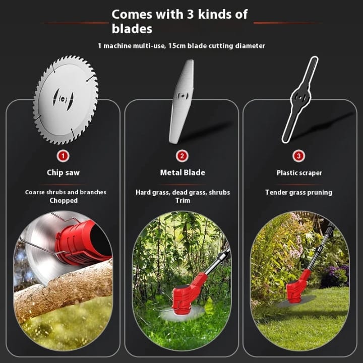 Miniatura 2 de Podadora Inalámbrica 3 En 1 Con Llantas